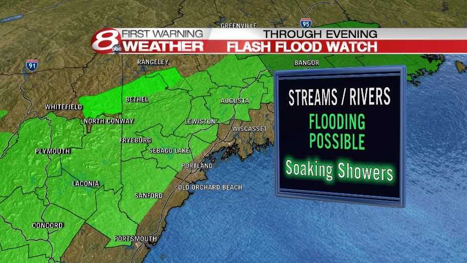Flash flood watch issued for parts of Maine