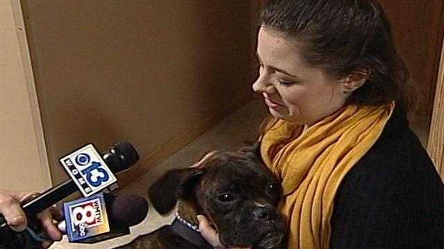 Photos: Dog lost for week in bitter cold reunited with owner
