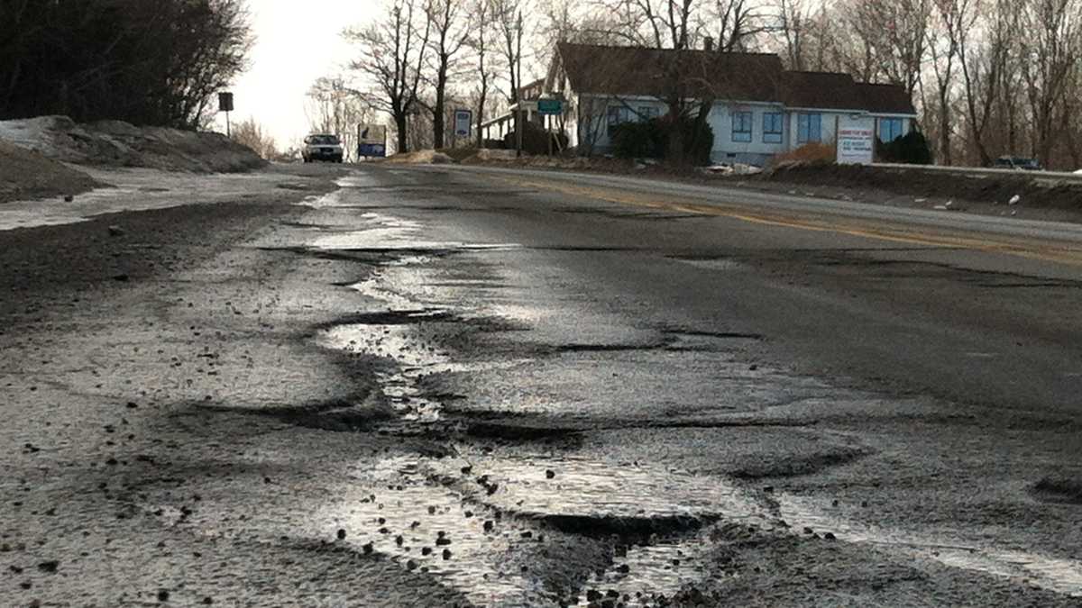 Snow removal causing damage to Maine roads