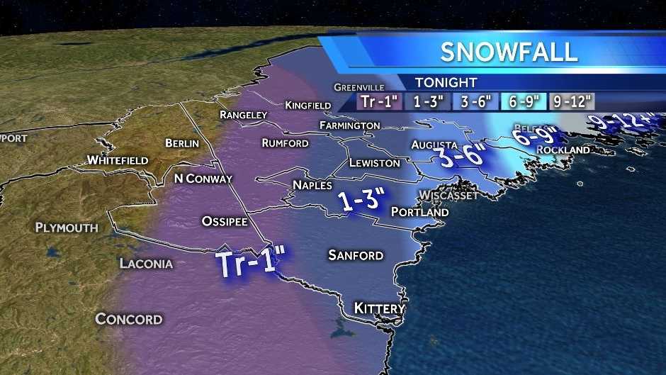 Latest storm moves out of Maine