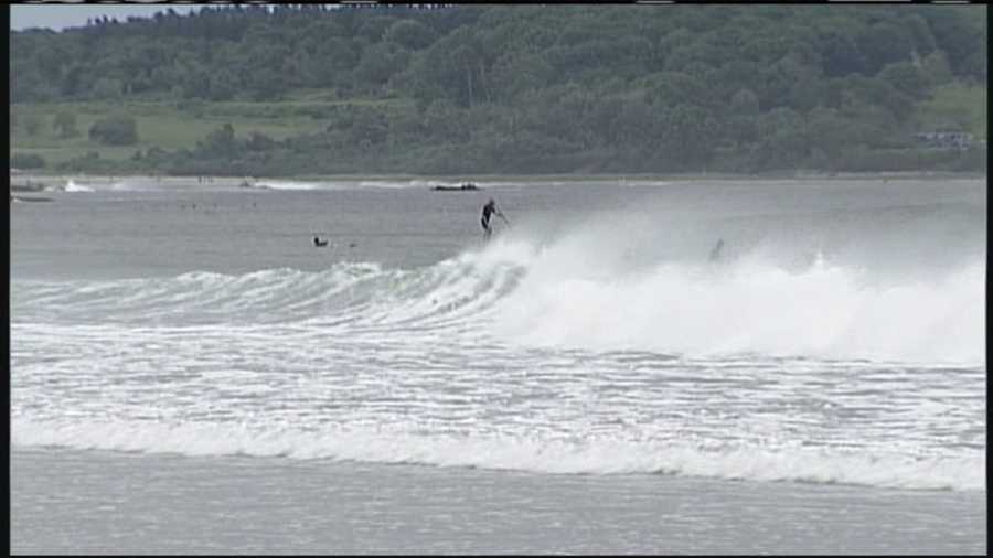 Surfers urged to use caution at Maine beaches.