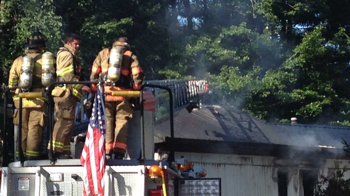 Route 109 in Acton reopens after fire destroys mobile home