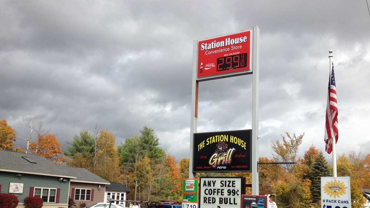 Gas prices below 3 in parts of Maine