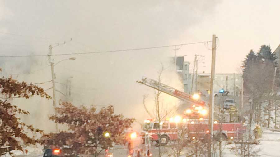 Photos Crews battle massive Augusta fire