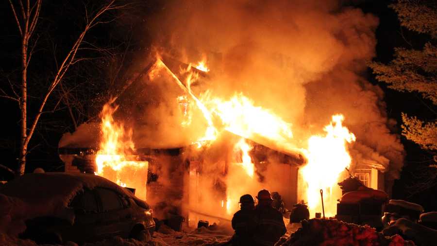 Several crews across central Maine responded to a fire at a building at 11 Mountain Road on Sunday night.