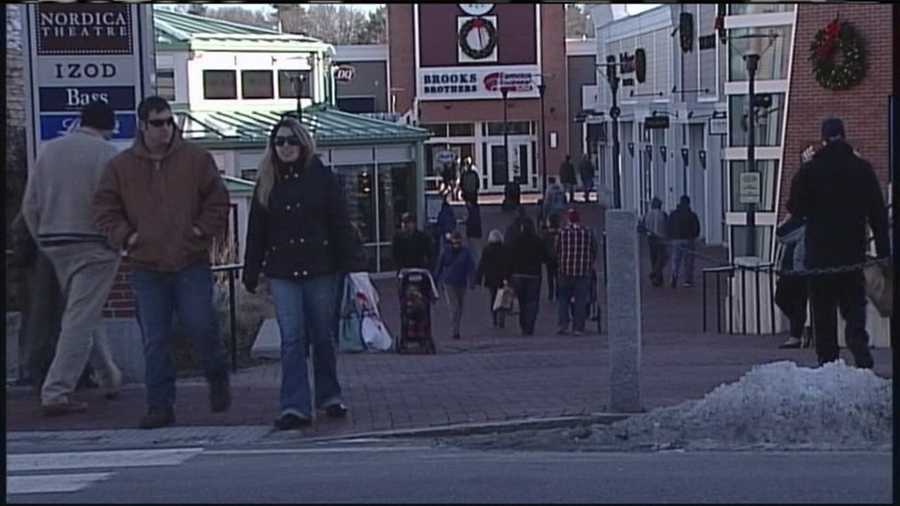 Crowds and the sounds of the holiday season filled Freeport on Saturday as Mainers got in some last-minute shopping.