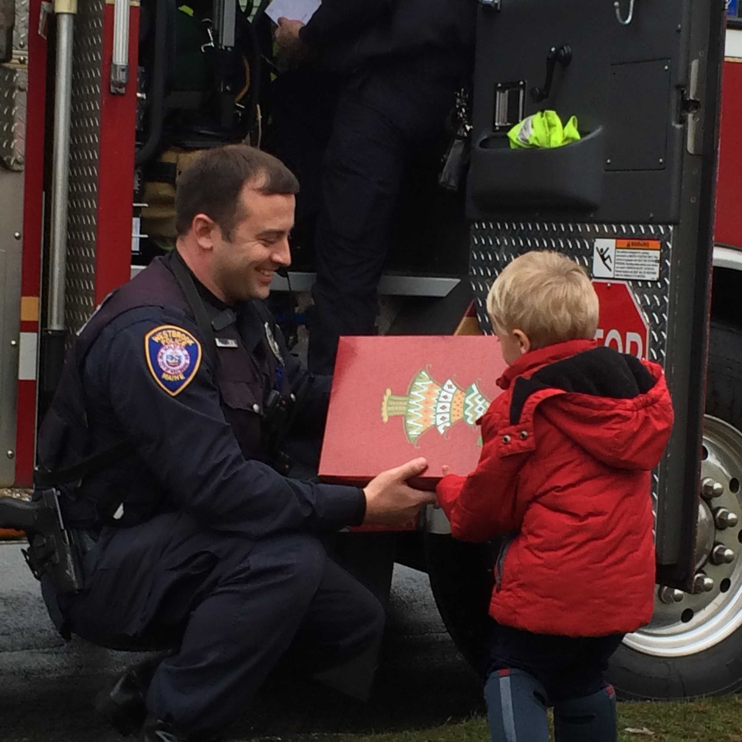 First Responders Deliver Christmas Gifts