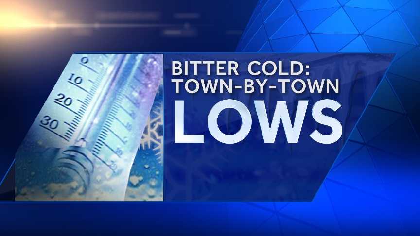 How cold was it this morning where you live? Most of us saw temperatures well below zero. Take a look at some of the coldest lows from across the state. Communities are listed in alphabetical order.