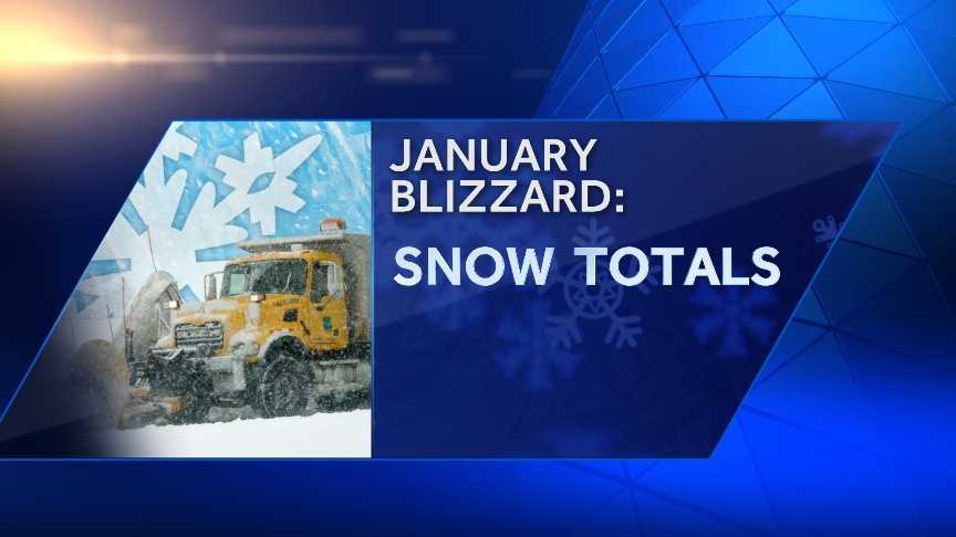 The January blizzard dumped more than 2 feet of snow across much of the area. Check out town-by-town snowfall totals. The towns are listed alphabetically.