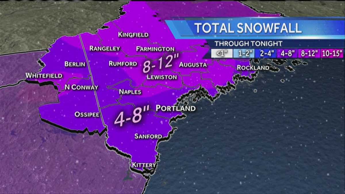 Storm brings more heavy snow to Maine Friday