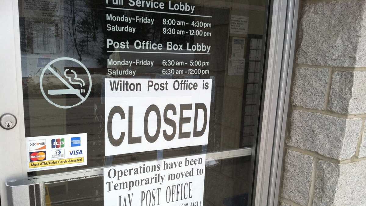 Snow damage closes Wilton post office