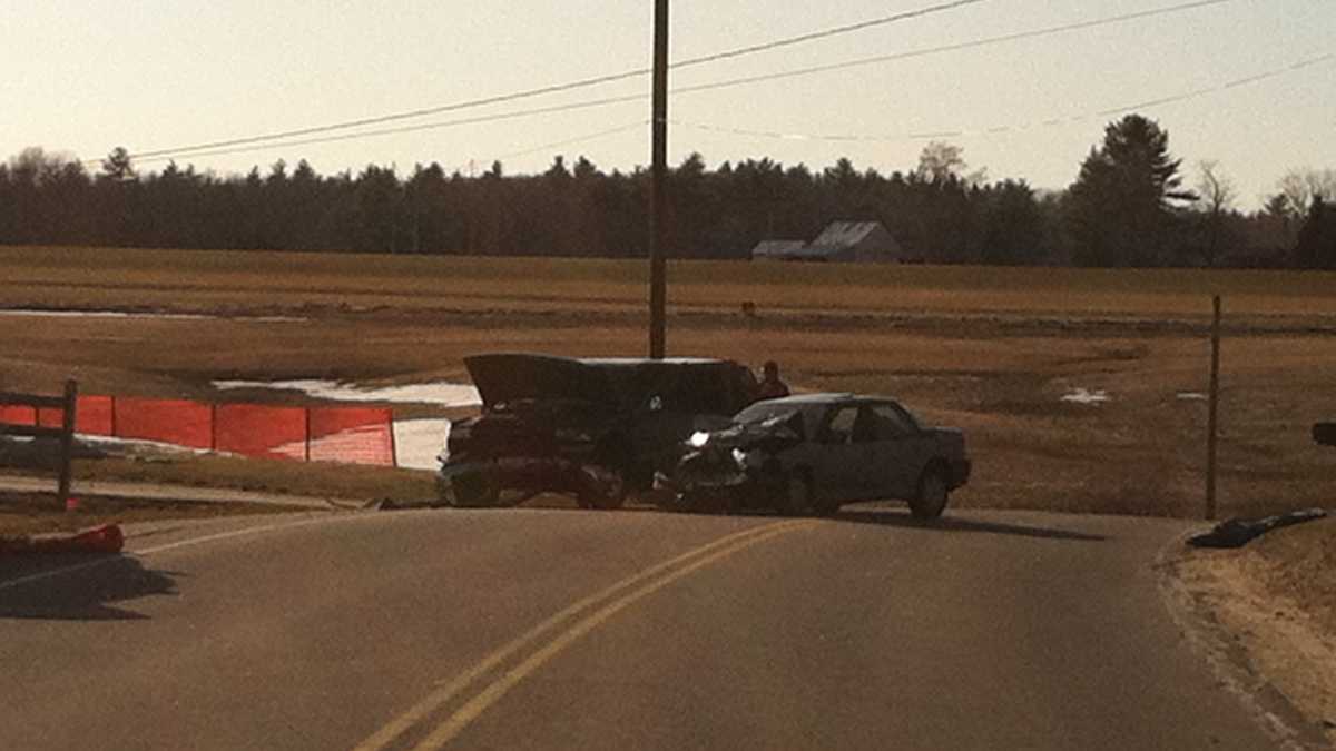 1 hurt in Gorham headon crash