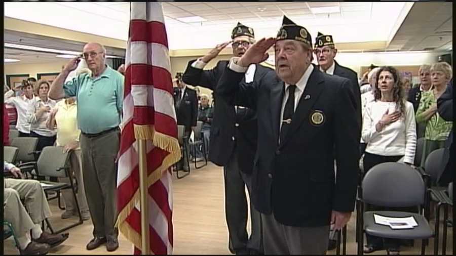 A ceremony was held inside the South Paris Maine Veterans' Home. The event was sponsored by the Western Maine Veterans’ Advisory Committee.