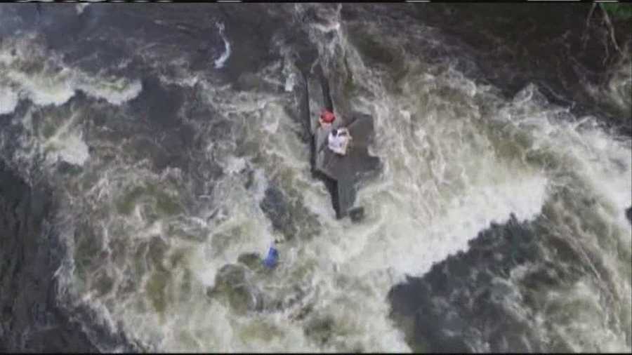 Auburn Fire Chief Frank Roma uses a drone for aerial photography, but it ended up playing a part in a river rescue Tuesday.