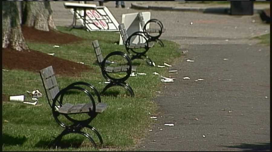 Portland Public Works crews had a big job ahead of them Sunday: Cleaning up after the big party on the Eastern Prom.