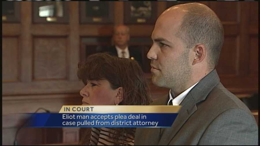 A former Eliot man whose case called into question the integrity of the Eliot Police Department and forced a judge to remove the district attorney's office from the proceedings has accepted a plea deal that will keep him out of prison if he enters a rehabilitation program.