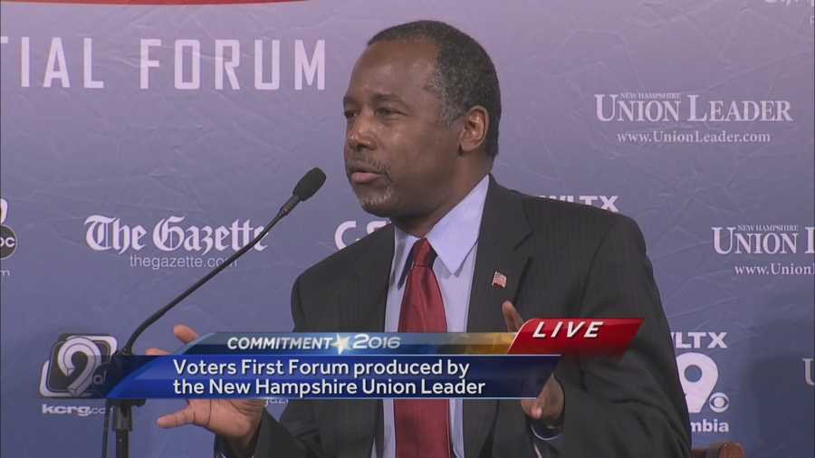 Republican presidential candidate Ben Carson answers important questions about naming a Supreme Court justice and offers his message to voters at the Voters First Forum.
