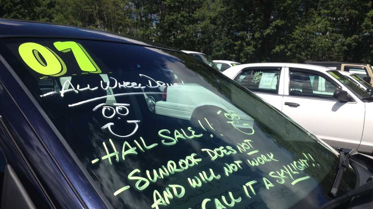 Hail Sale' in the Works After Storm Damages Cars at Dealerships