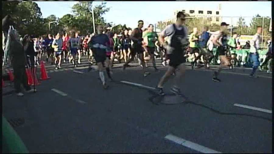 More than 3,000 athletes took off Sunday from Portland's Back Cove for the 24th annual Maine Marathon.