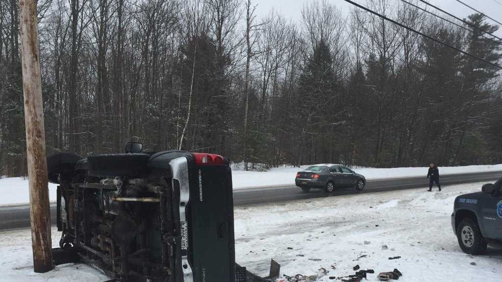 Storm brings ice to western Maine