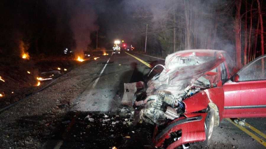 Massachusetts man killed in fiery wreck, Norway woman critically injured