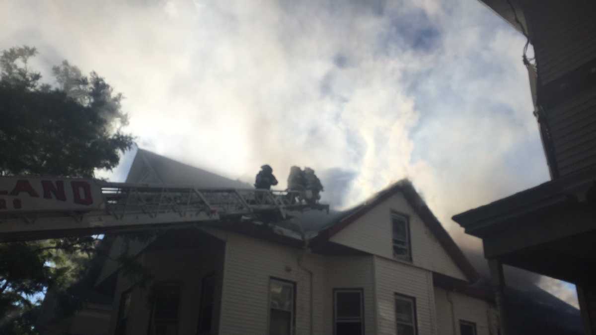 Photos Crews battle Portland apartment building fire