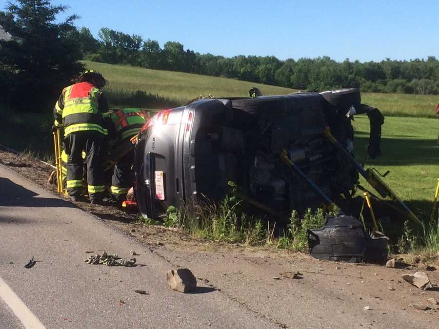 Photos Gorham crash closes Route 114