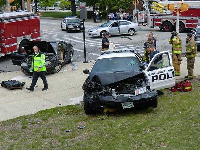 IMAGES: Police Cruiser Involved In 2-Car Crash