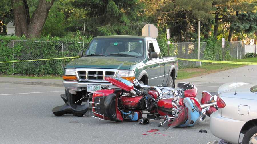 A Massachusetts man was seriously hurt in an accident in Hudson when his motorcycle collided with a truck.