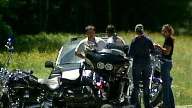 A motorcyclist was killed Friday in an accident with a car and another motorcycle in Nelson, state police said.