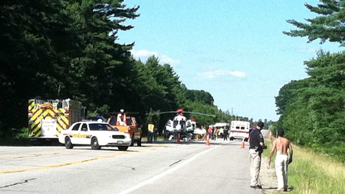 Driver flown to hospital after head-on crash