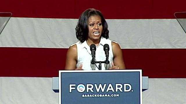 First Lady Michelle Obama visits New Hampshire.