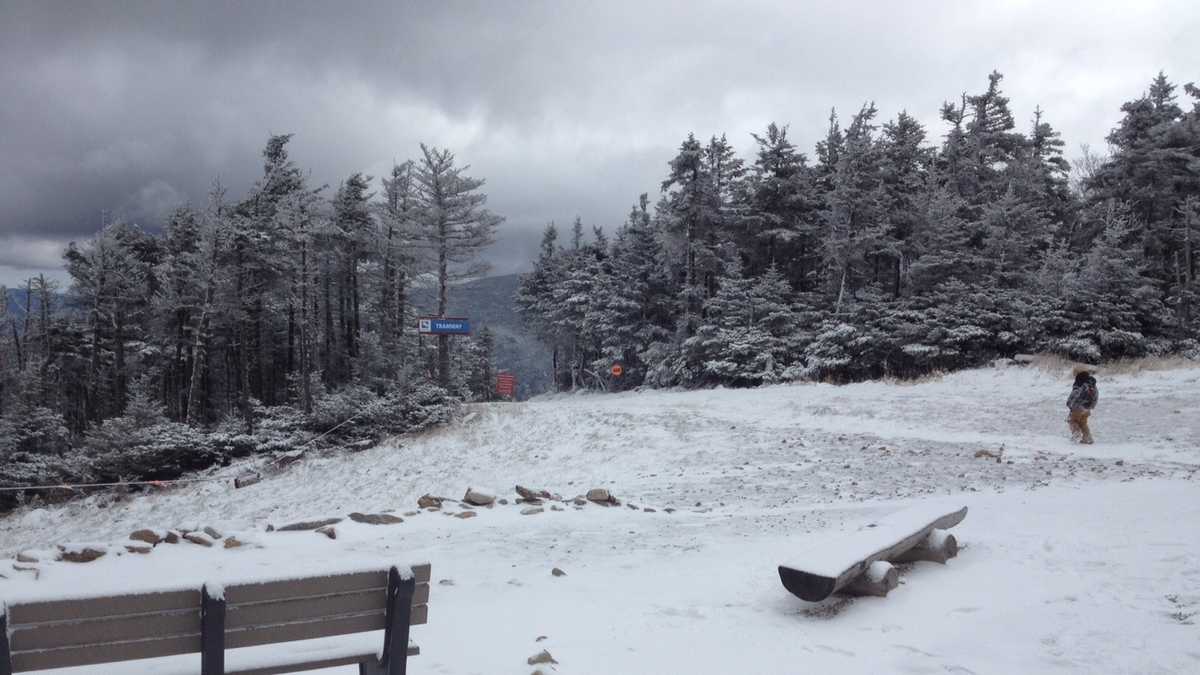 Images: Snow falls on mountains of Northern NH
