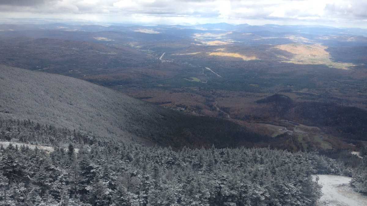 Snow falls in White Mountains