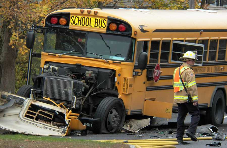 Images: School bus, SUV involved in fatal Concord crash