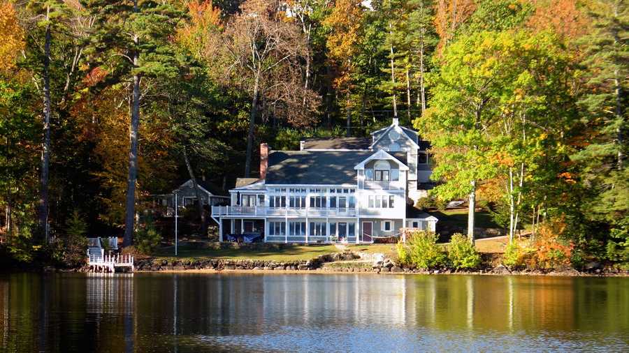 This elegant nine-bedroom lake home is situated on two lots of 5.38 acres and 200 feet of shoreline on Lake Winnipesaukee for amazing privacy. This is a rare property that happens to be wonderful for entertaining large groups, whether it be inside or outside.