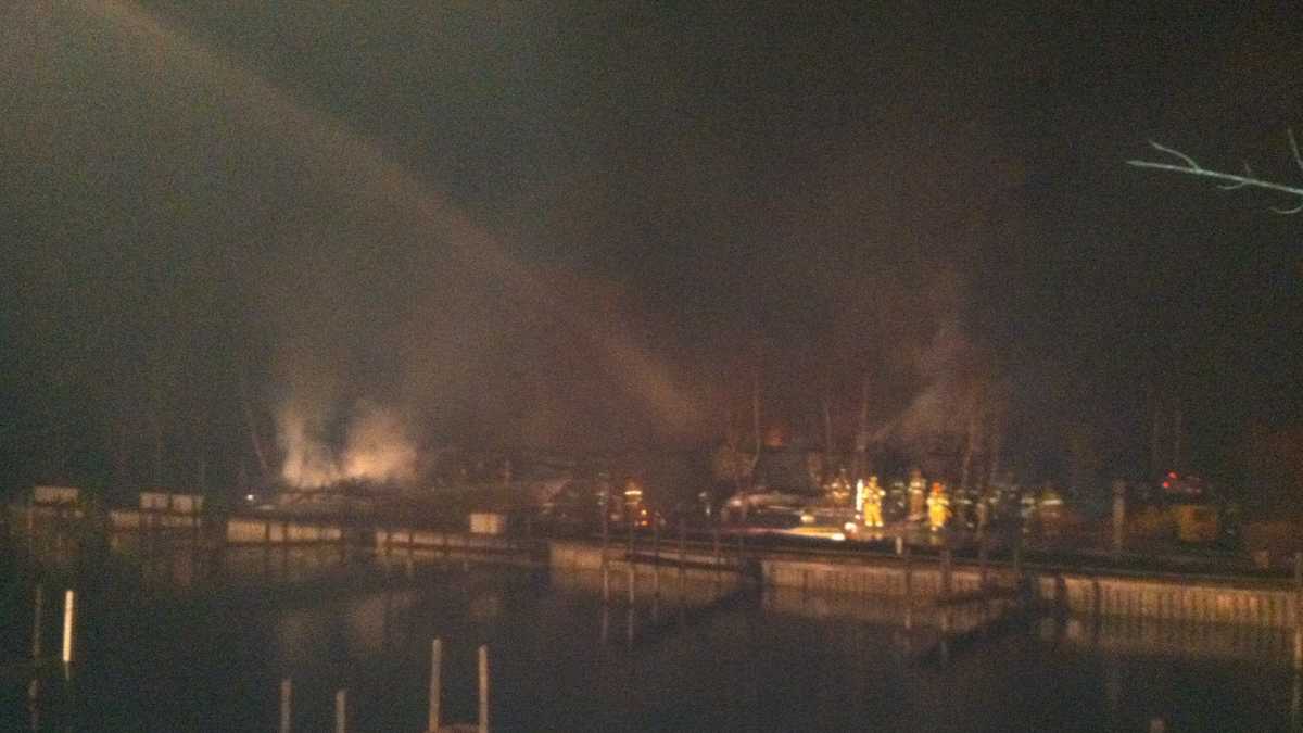 Photos: Marina fire destroys dozens of boats