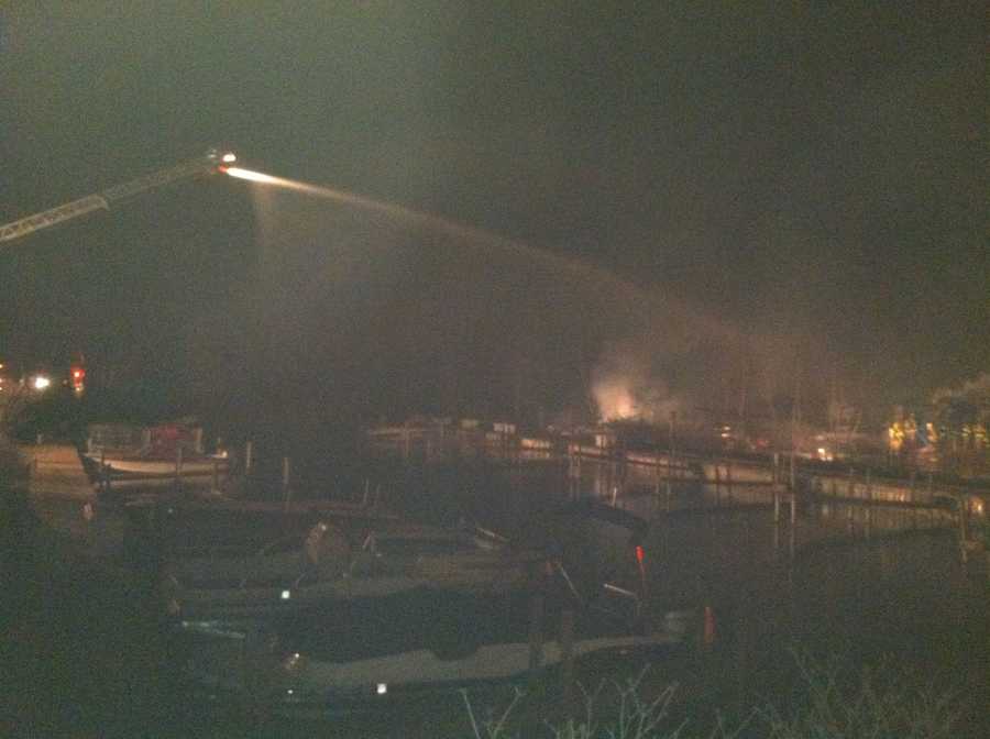 Photos: Marina fire destroys dozens of boats