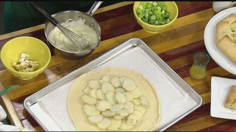 Erin Fehlau makes a spring onion tart