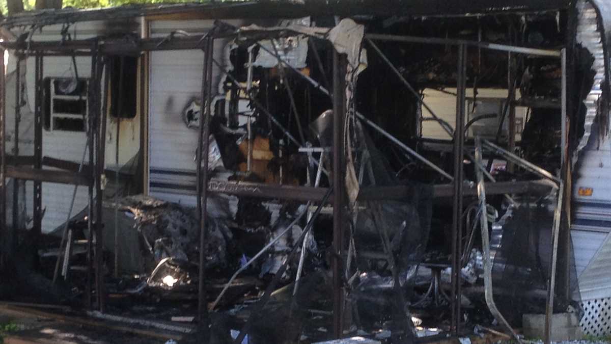 Man, 79, dies after being burned in North Hampton camper fire