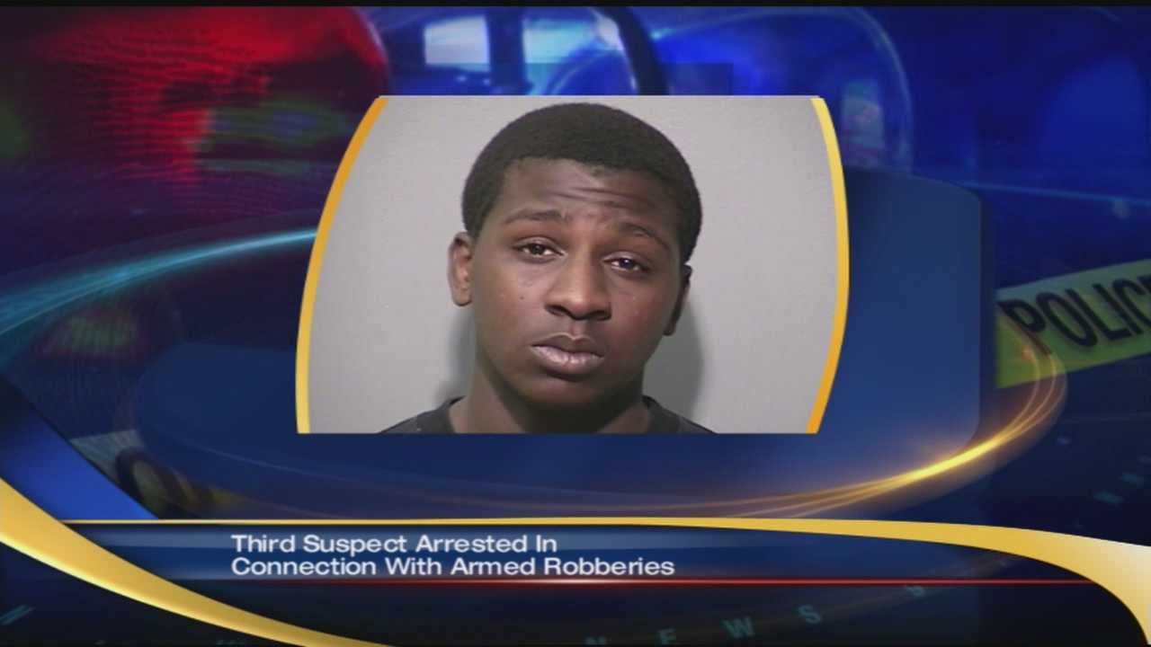 3rd Suspect Arrested In Connection With Armed Robberies