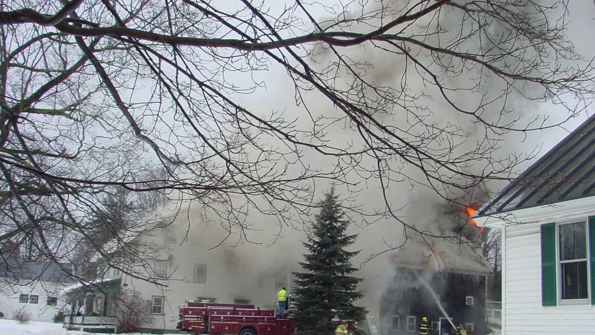 Photos Fire rips through Henniker building