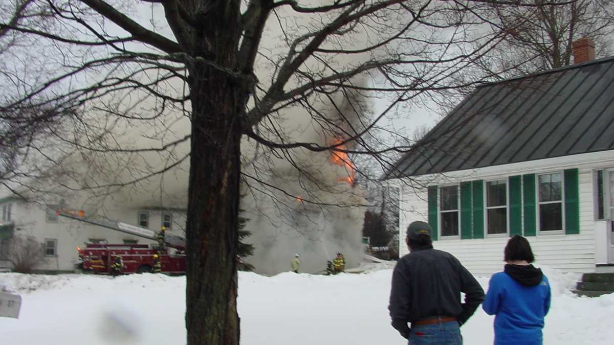 Photos Fire rips through Henniker building