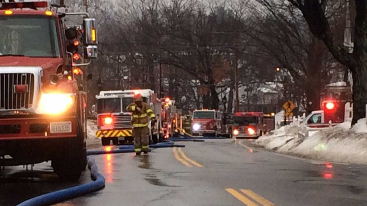 Photos Fire rips through Henniker building