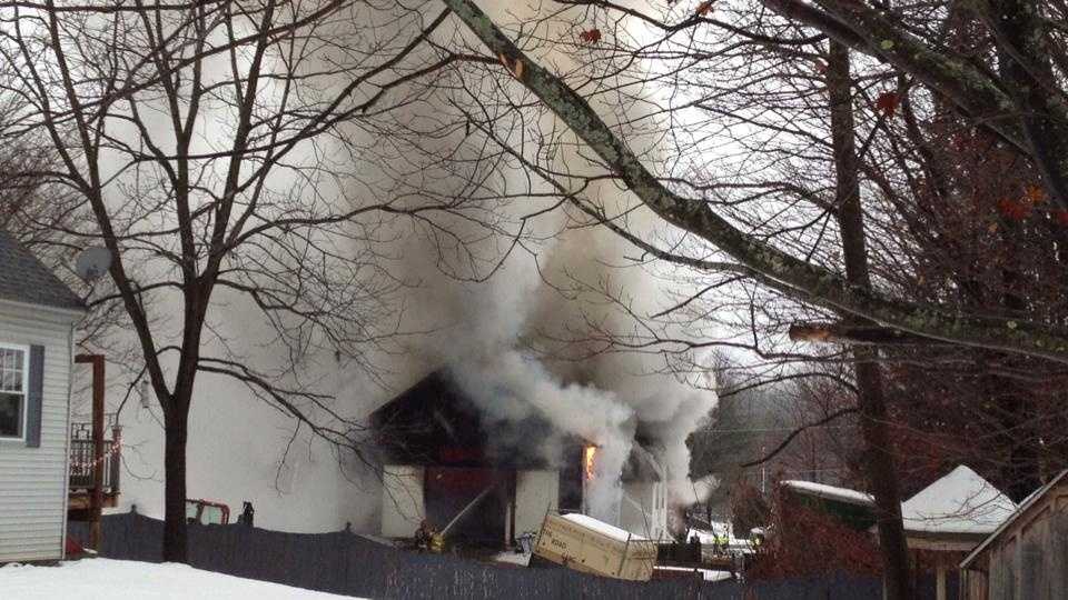 Photos Fire rips through Henniker building