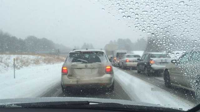 Photos: Slick conditions cause several crashes Thursday