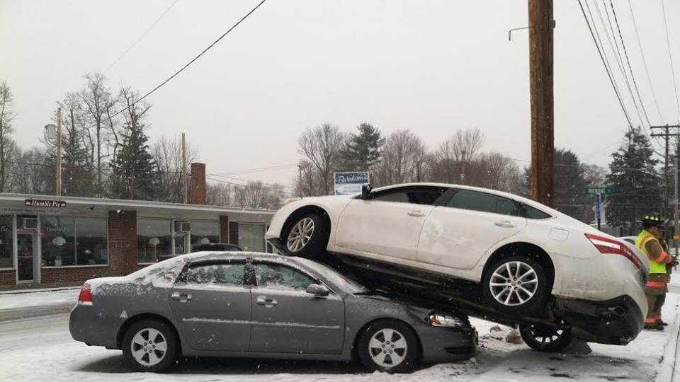 Photos: Slick conditions cause several crashes Thursday