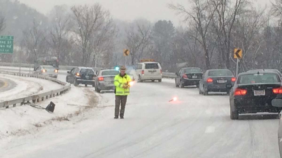 Dozens of accidents reported in NH as flurries continue
