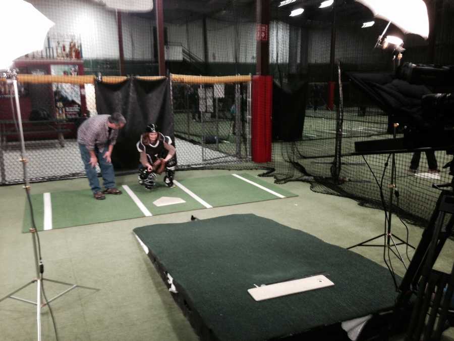 Photos NH Chronicle at the batting cages