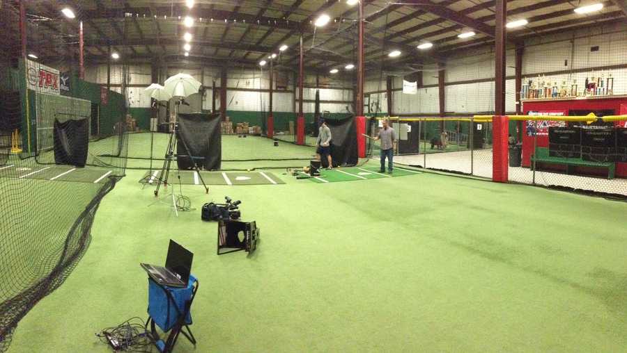 Photos NH Chronicle at the batting cages
